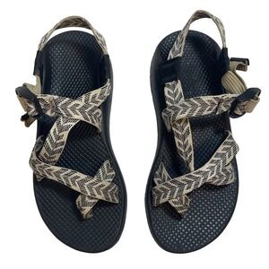 Chaco Z/2 Classic Hiking Sandals Tan Zig Zag Straps Womens 7‎